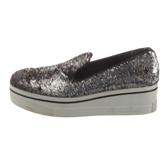STELLA McCARTNEY | Binx Flip Sequin Platform Sneakers - Picture 1 of 5